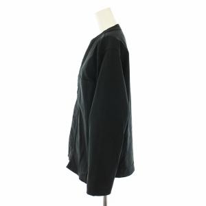 plantation 23SS ノーカラージャケット アウター M 黒 ブラック PL31FD909 /YT