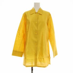 シャツ ブラウス 長袖 シルク 42 黄 イエロー 73136 /OR