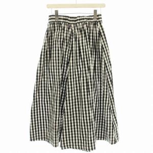 Le glazik ギンガムチェック ワイドパンツ 19S-KWM-001 イージーパンツ 36 黒 白 /G