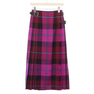 ラップスカート プリーツ チェック柄 IT40
