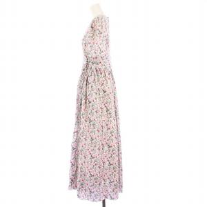 SEVEN TEN by MIHO KAWAHITO フラワープリントカシュクールワンピース S ホワイト 5S507