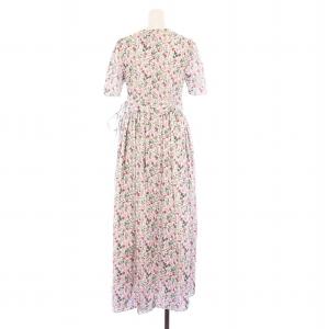 SEVEN TEN by MIHO KAWAHITO フラワープリントカシュクールワンピース S ホワイト 5S507