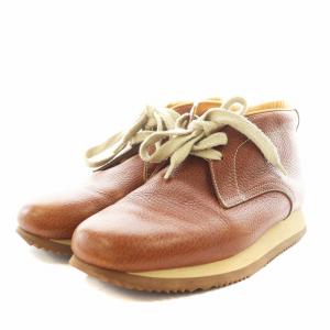 HERMES ショートブーツ レースアップ 37 ブラウン