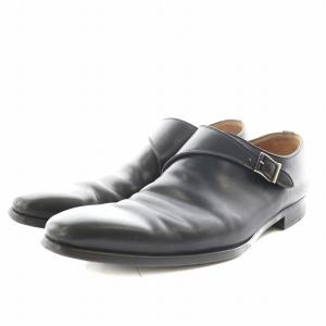 ビジネスシューズ ドレスシューズ モンクストラップ レザー 42 黒 ブラック 15141 /AN8