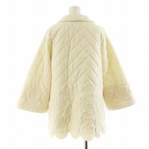 Chesty 23AW 2WAYキルティングコート ミドル丈 スカラップ 花柄 中綿 ベスト付き アウター 0 白 ホワイト