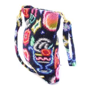 FEILER LOVERARY ラブラリーネオン スマホショルダーバッグ 総柄 黒 ブラック マルチカラー /BB