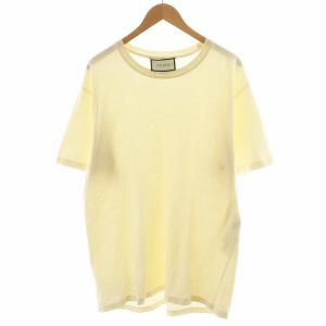 美品 GUCCI グッチ シルク 100％ イエロー GG柄 総柄 ダブルG GUCCI グッチ シルク100％ ダミエジャガード 総柄 ネクタイ