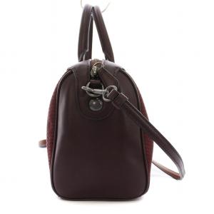 COACH エクスプローテッド 2WAY ショルダーバッグ ハンドバッグ ミニ サッチェル ボルドー 茶 F57242