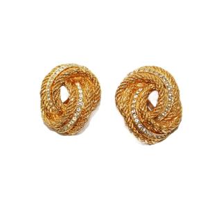 イヤリング クリップ式 ビジュー ゴールドカラー /KH OH