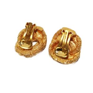 Christian Dior イヤリング クリップ式 ビジュー ゴールドカラー /KH OH