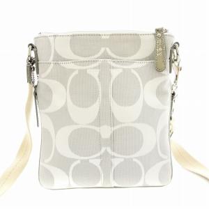 COACH シグネチャー ショルダーバッグ キャンバス グレー 42246 /KU