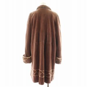 SAGA MINK 銀サガ 毛皮コート ファーコート ロング丈 ミンクファー アウター 茶 ブラウン /AN18