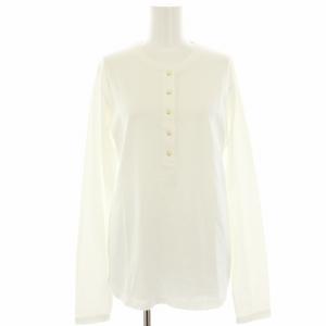 23AW COTTONHENRYTシャツ カットソー ハーフボタン 長袖 白 ホワイト 23070520408030