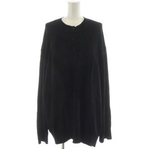 レースアップトップ カットソー 長袖 F 黒 ブラック SAN-FK06-1002 /AN42