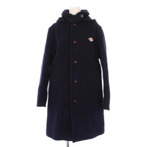 ウールモッサ ロングコート フード 36 紺 JD-8457 /BM