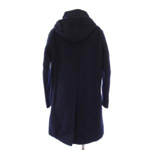 DANTON ウールモッサ ロングコート フード 36 紺 JD-8457 /BM