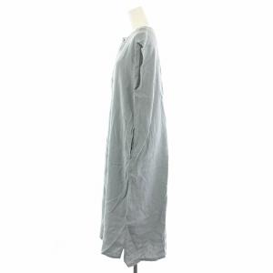 Pal'las Palace ワンピース ロングノースリーブ 麻 リネン 0 水色 ライトブルー FOP24199B /YT