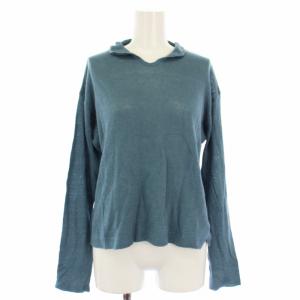 ニット セーター 長袖 リネン 0 ブルー KP024134B /TK