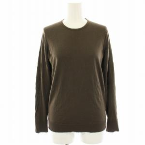 ニット カットソー 長袖 ウール 薄手 36 茶 ブラウン 19-080-500-4010-3-0 /HN