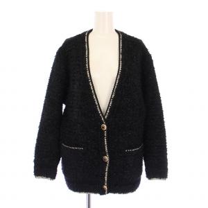 カーディガン ラメ ウール 1 ブラック