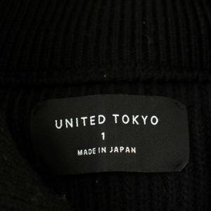 UNITED TOKYO UNITEDTOKYO ニット カーディガン ジップアップ ウール混 長袖 1 黒 ブラック /G