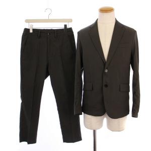 セットアップ 上下 テーラードジャケット シングル 2B スラックスパンツ ジップフライ S グレー 22-010-312-3001-1-0