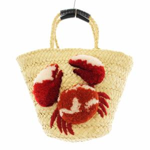 ear 21SS キャラカゴ カニ かごバッグ ハンドバッグ 3D蟹柄 ベージュ /KU
