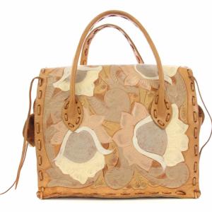 GRACE CONTINENTAL カービングバッグ ハンドバッグ トートバッグ ブラウン /TK