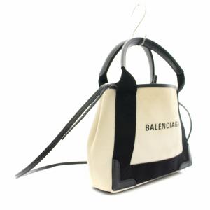 BALENCIAGA ネイビーカバス XS ハンドバッグ 2way ポーチ付き ブラック