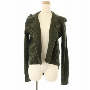 ニットカーディガン 長袖 フード L カーキ SS RL LA 2508 /OR