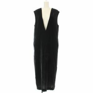 ベルベットVネックワンピース ベロア ロング ノースリーブ 2 グレー 669-2219309 /OR