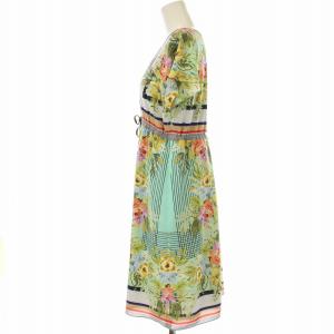 GRACE CONTINENTAL パターンプリントワンピース ひざ丈 半袖 総柄 36 マルチカラー 07113671 /OR