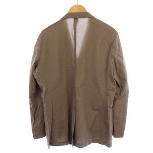 BURBERRY LONDON テーラードジャケット シングル 2B 麻混 L カーキ A1E50-130-45 /BM