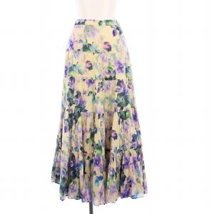 エンジェルのスカート フレア ロング マキシ 総柄 36 マルチカラー /KH