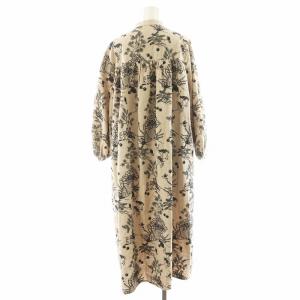 marble SUD FairyTale シャツワンピース ロング丈 長袖 刺繍 麻 リネン ベージュ 黒 ブラック 03DS069004