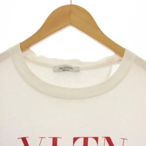 VALENTINO Tシャツ カットソー 半袖 ロゴ プリント L 白 赤 0000045669 /TK
