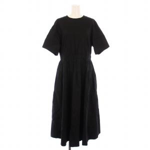 23SS CRISP LINEN APRIE フレアワンピース ミモレ ロング 半袖 クルーネック ストレッチ