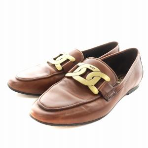 ケイト ローファー モカシン レザー 35 茶 ブラウン /AN13