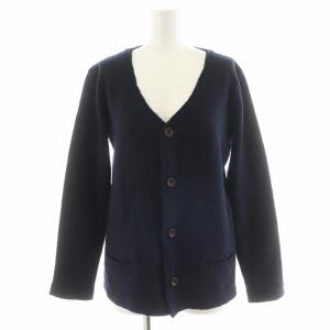 カーディガン ウール 3 紺 ネイビー /AN40