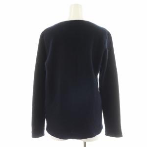 45R カーディガン ウール 3 紺 ネイビー /AN40