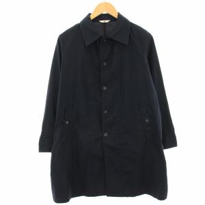シャツコート ステンカラーコート ミドル 2 紺 ネイビー /HN