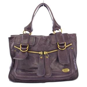 ベイ ハンドバッグ レザー 紫 7ES352-50 /TK OH D
