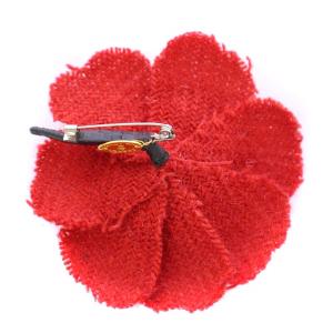 CHANEL カメリア ブローチ レッド