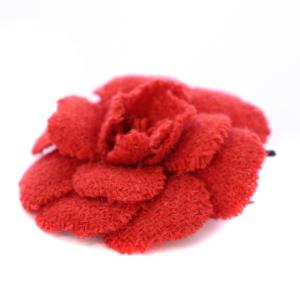 CHANEL カメリア ブローチ レッド