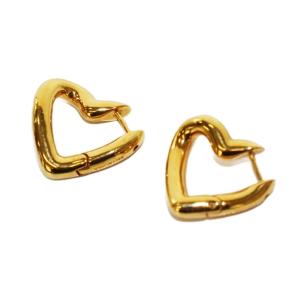 ハートピアス ワンタッチピアス ゴールドカラー /KH OH