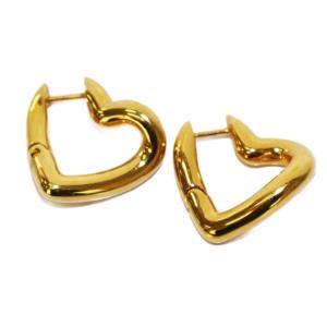 BALENCIAGA ハートピアス ワンタッチピアス ゴールドカラー /KH OH