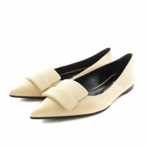 パンプス ポインテッドトゥ ヒール レザー 35.5 ベージュ A78960 /AN11