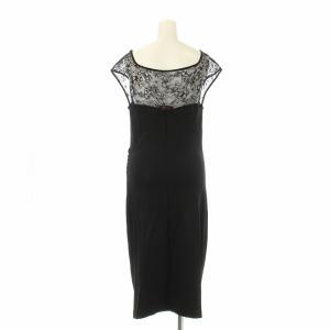 Max Mara Studio MaxMaraStudio ノースリーブワンピース ロング レース シアー M 黒 ブラック 662106510000 /OR