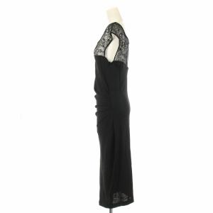 Max Mara Studio MaxMaraStudio ノースリーブワンピース ロング レース シアー M 黒 ブラック 662106510000 /OR