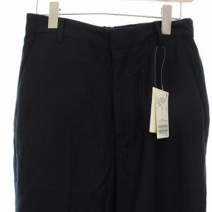 Plage washable linen ウォッシャブルリネン パンツ スラックス ワイドパンツ 38 紺 21030922720020